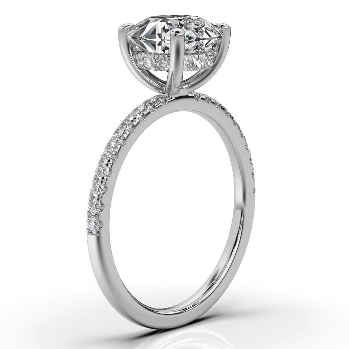14K White Gold Davina Hidden Accents Lab Grown Diamond Ring (1/3 ct. tw)