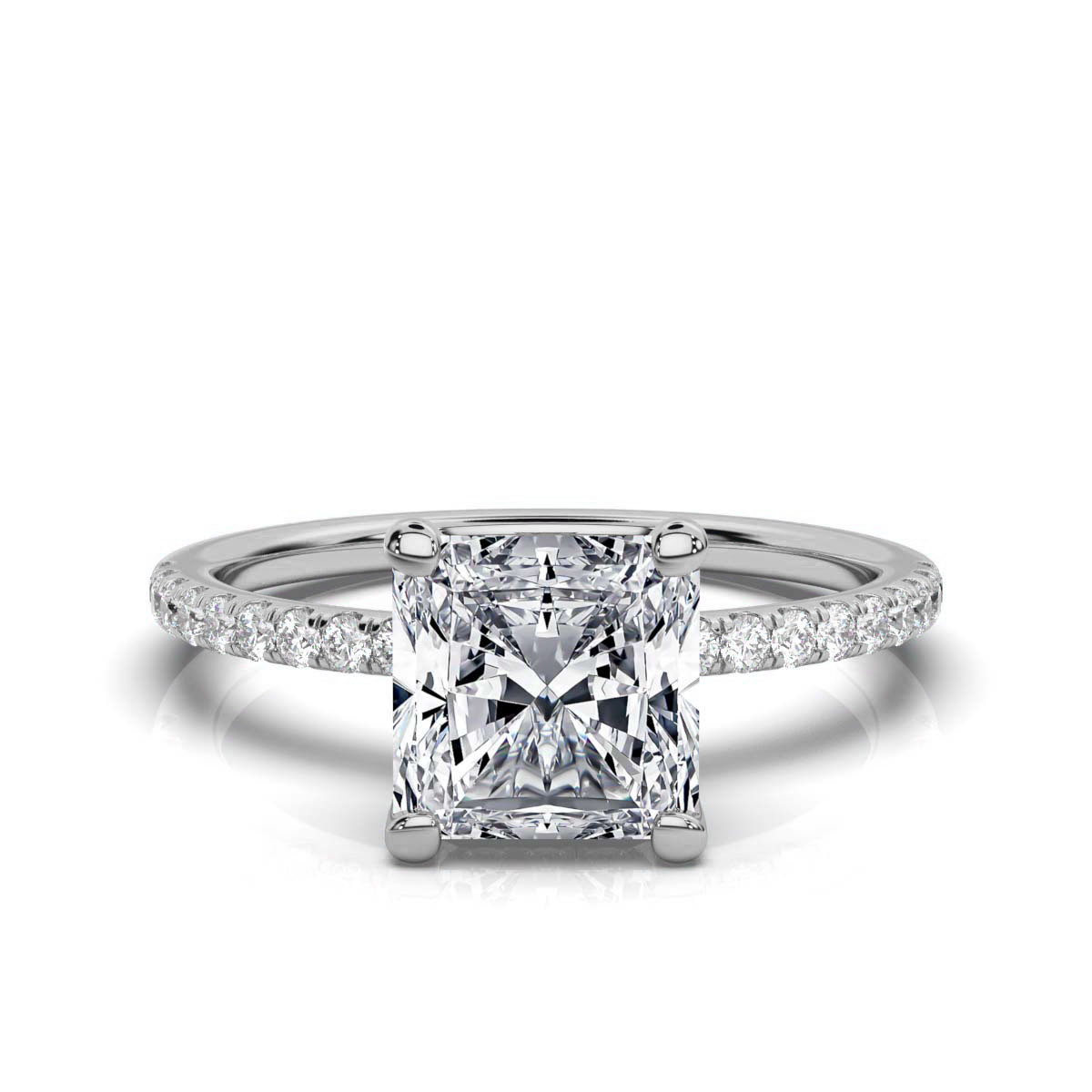 14K White Gold Davina Hidden Accents Lab Grown Diamond Ring (1/3 ct. tw)