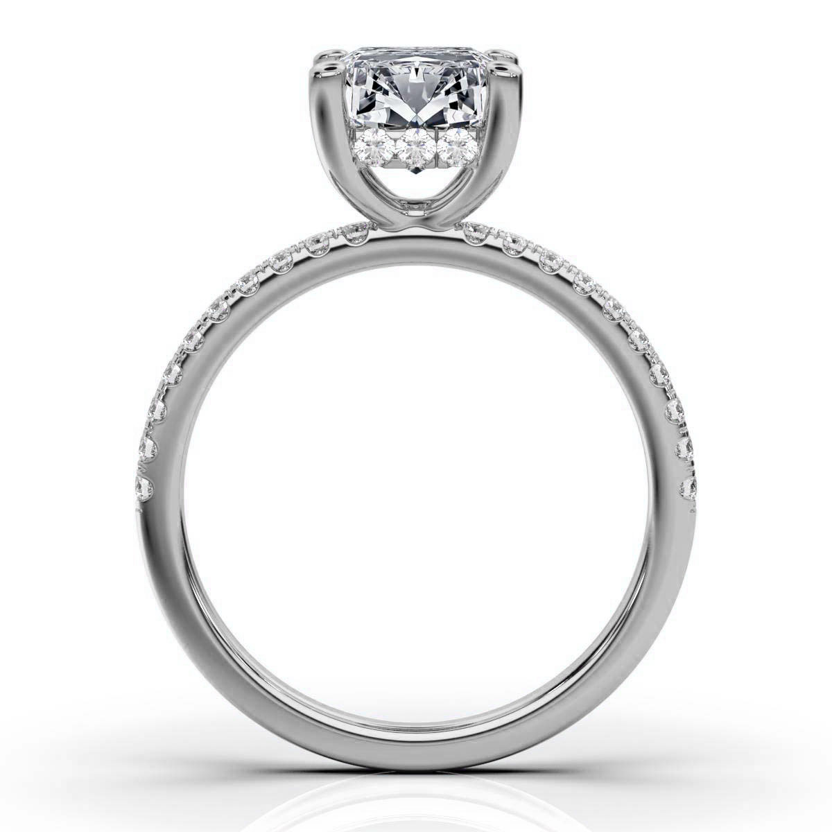 14K White Gold Davina Hidden Accents Lab Grown Diamond Ring (1/3 ct. tw)