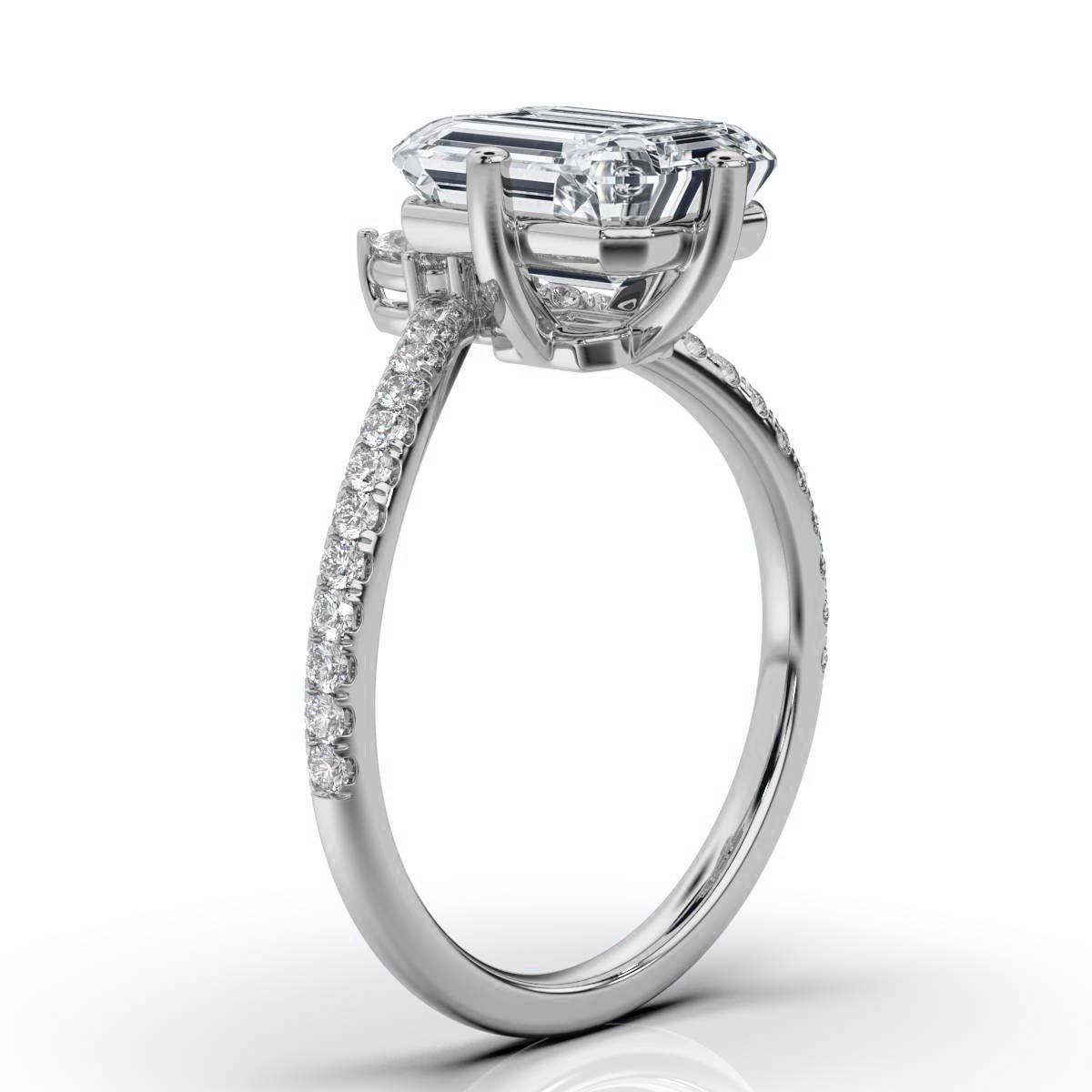 14K White Gold Jolie V Shaped Lab Grown Diamond Engagement Ring (1/3 ct. tw)