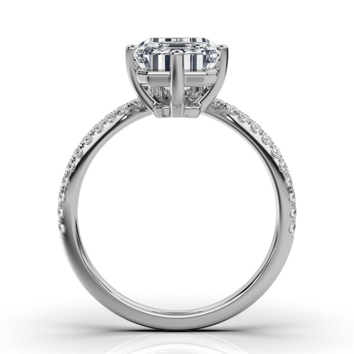14K White Gold Jolie V Shaped Lab Grown Diamond Engagement Ring (1/3 ct. tw)