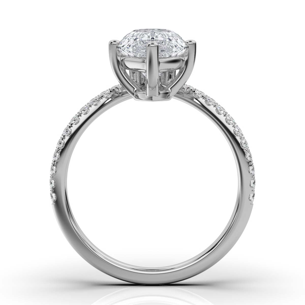 14K White Gold Jolie V Shaped Lab Grown Diamond Engagement Ring (1/3 ct. tw)
