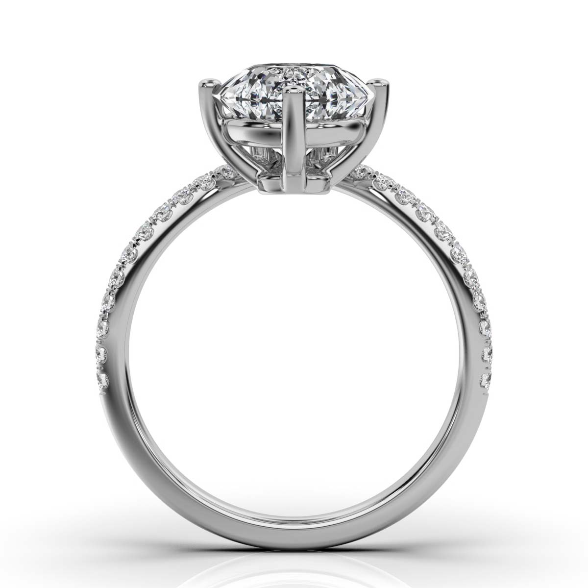 14K White Gold Jolie V Shaped Lab Grown Diamond Engagement Ring (1/3 ct. tw)