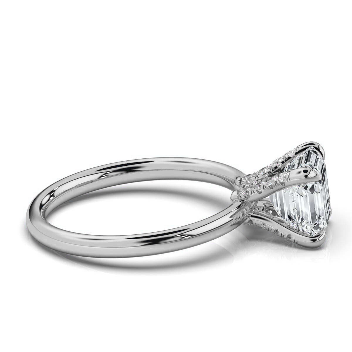 14K White Gold Gwyneth Hidden Accents Lab Grown Diamond Ring (1/10 ct. tw)