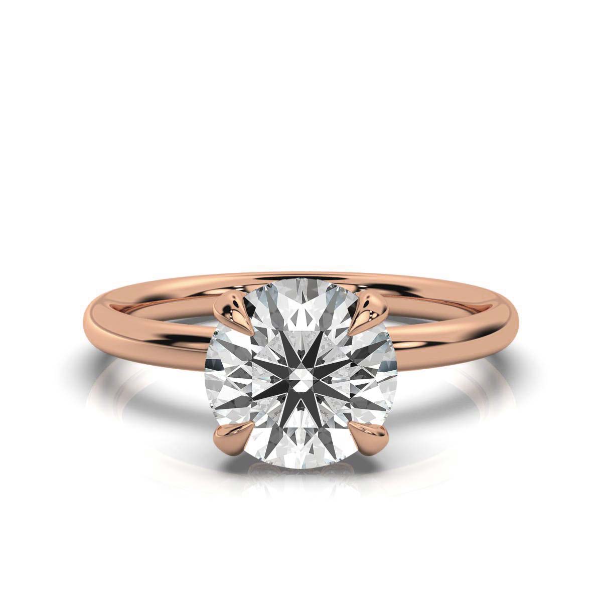 18K Rose Gold Gwyneth Hidden Accents Lab Grown Diamond Ring (1/10 ct. tw)