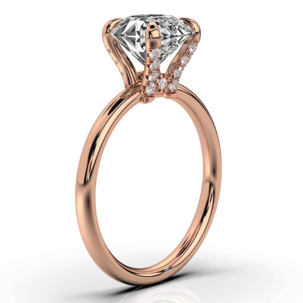 18K Rose Gold Gwyneth Hidden Accents Lab Grown Diamond Ring (1/10 ct. tw)