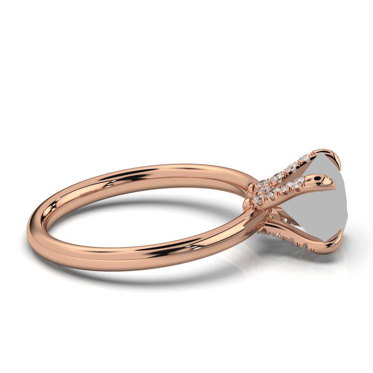 18K Rose Gold Gwyneth Hidden Accents Lab Grown Diamond Ring (1/10 ct. tw)