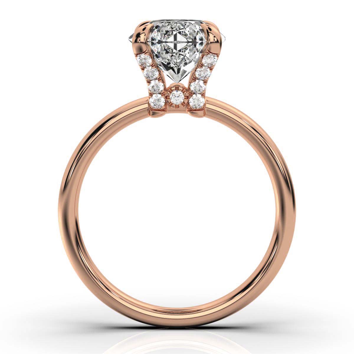 18K Rose Gold Gwyneth Hidden Accents Lab Grown Diamond Ring (1/10 ct. tw)