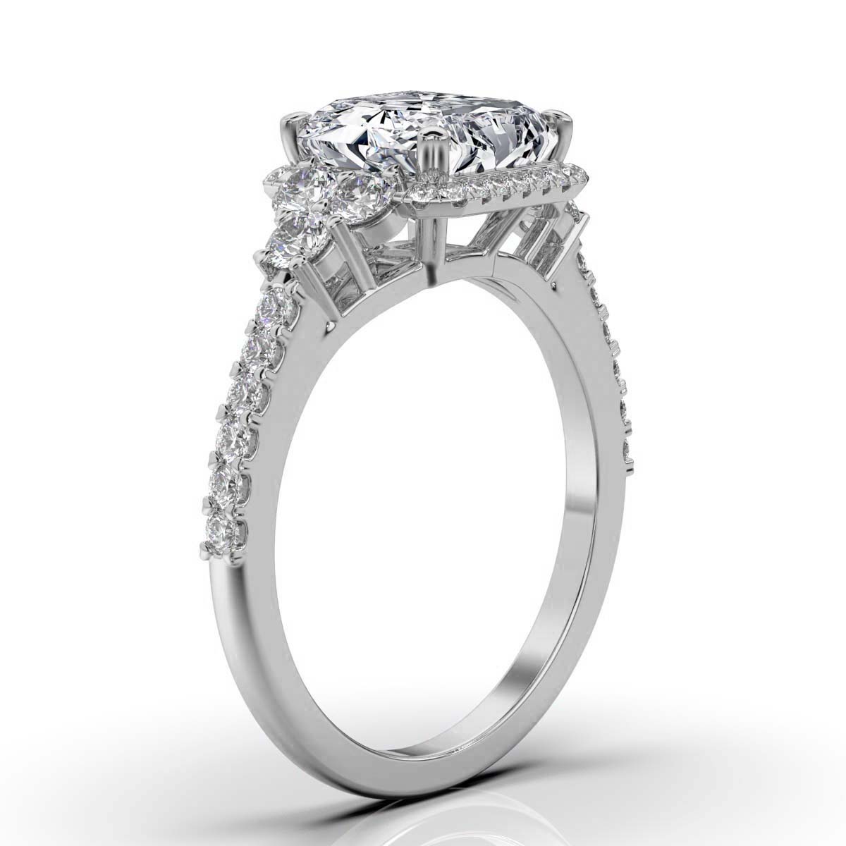 14K White Gold Azana Halo Lab Grown Diamond Engagement Ring (2/3 ct. tw)