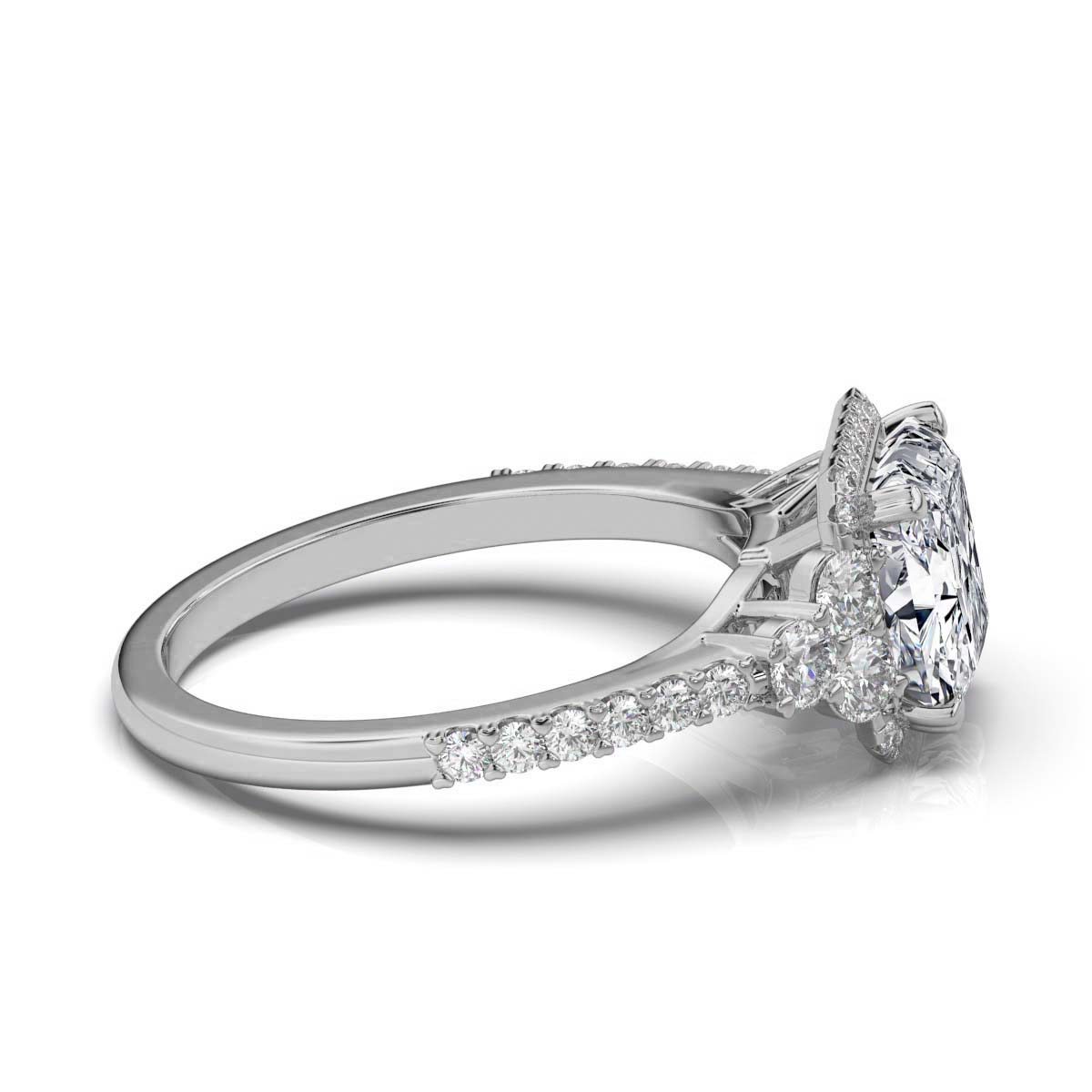 14K White Gold Azana Halo Lab Grown Diamond Engagement Ring (2/3 ct. tw)