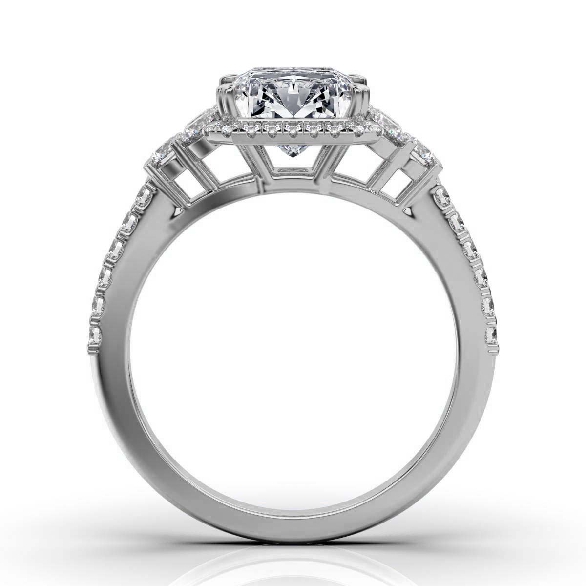 14K White Gold Azana Halo Lab Grown Diamond Engagement Ring (2/3 ct. tw)