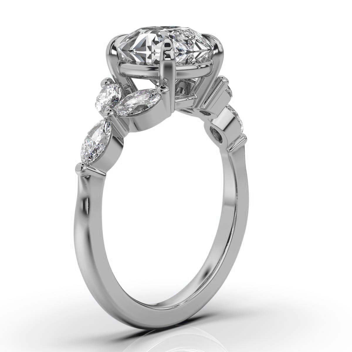 14K White Gold Jane Accents Lab Grown Diamond Ring (2/3 ct. tw)