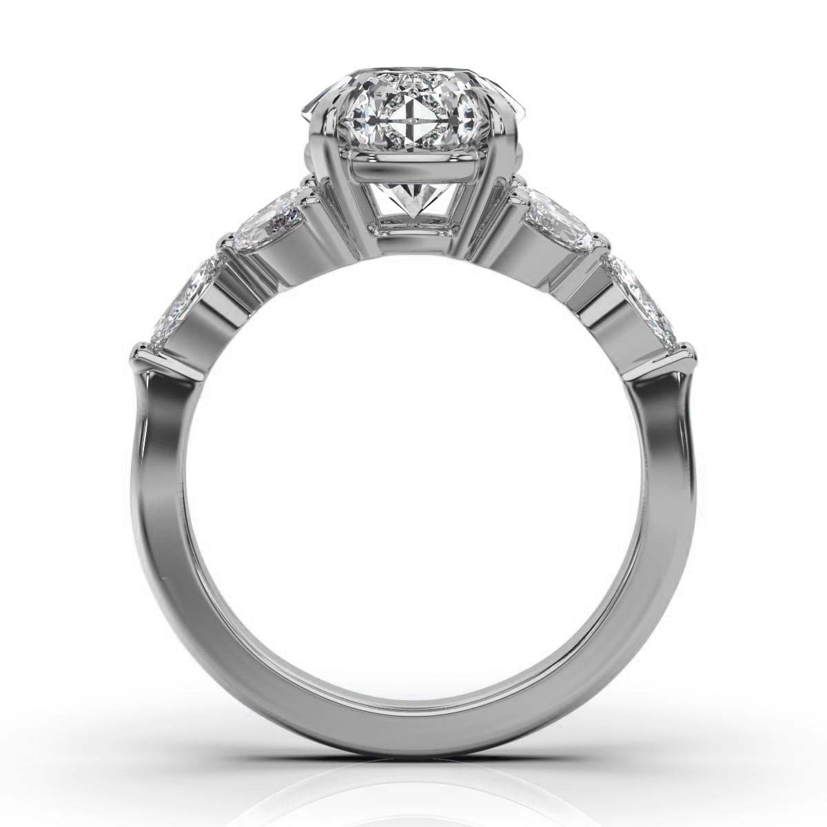 14K White Gold Jane Accents Lab Grown Diamond Ring (2/3 ct. tw)