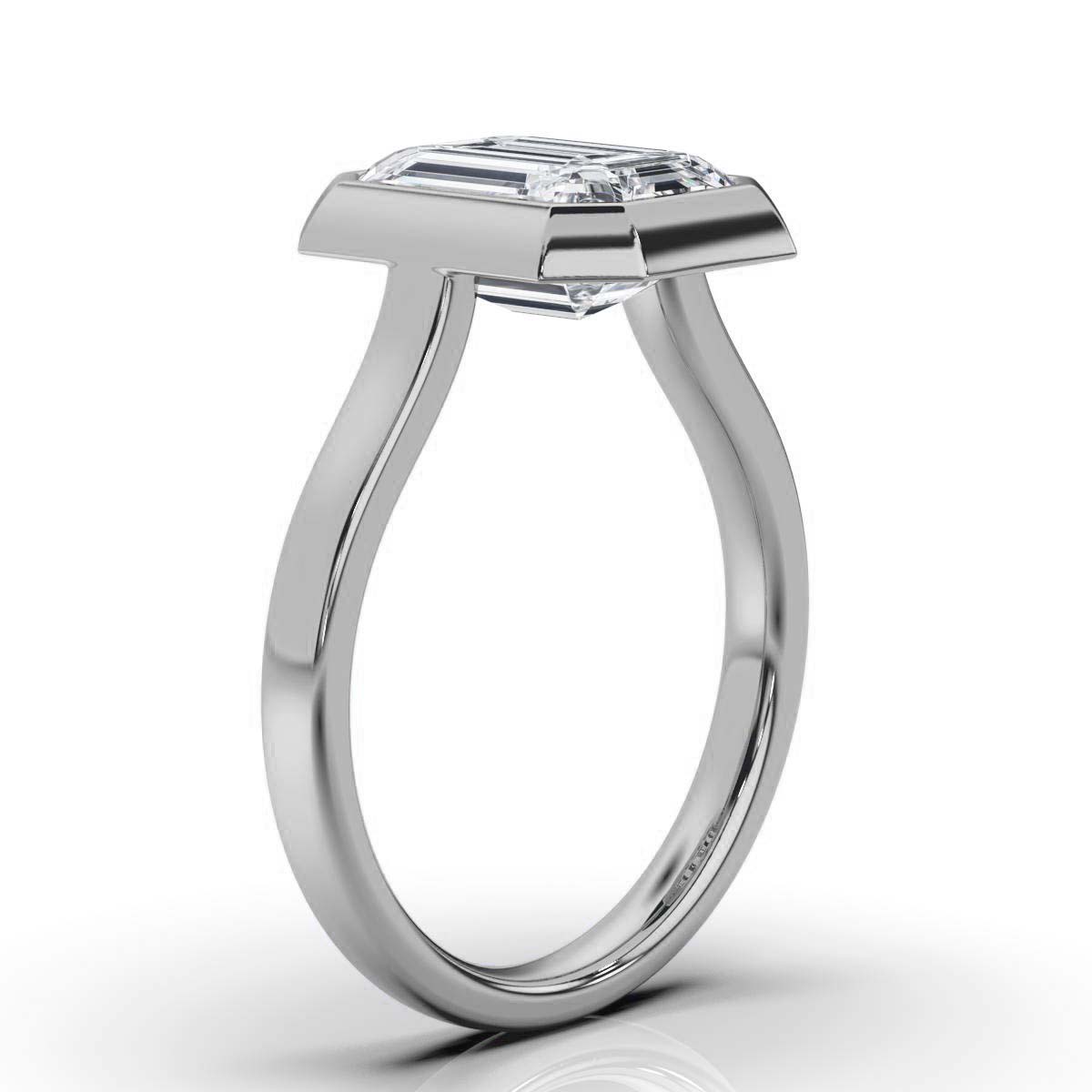 14K White Gold Selena Solitaire Ring 