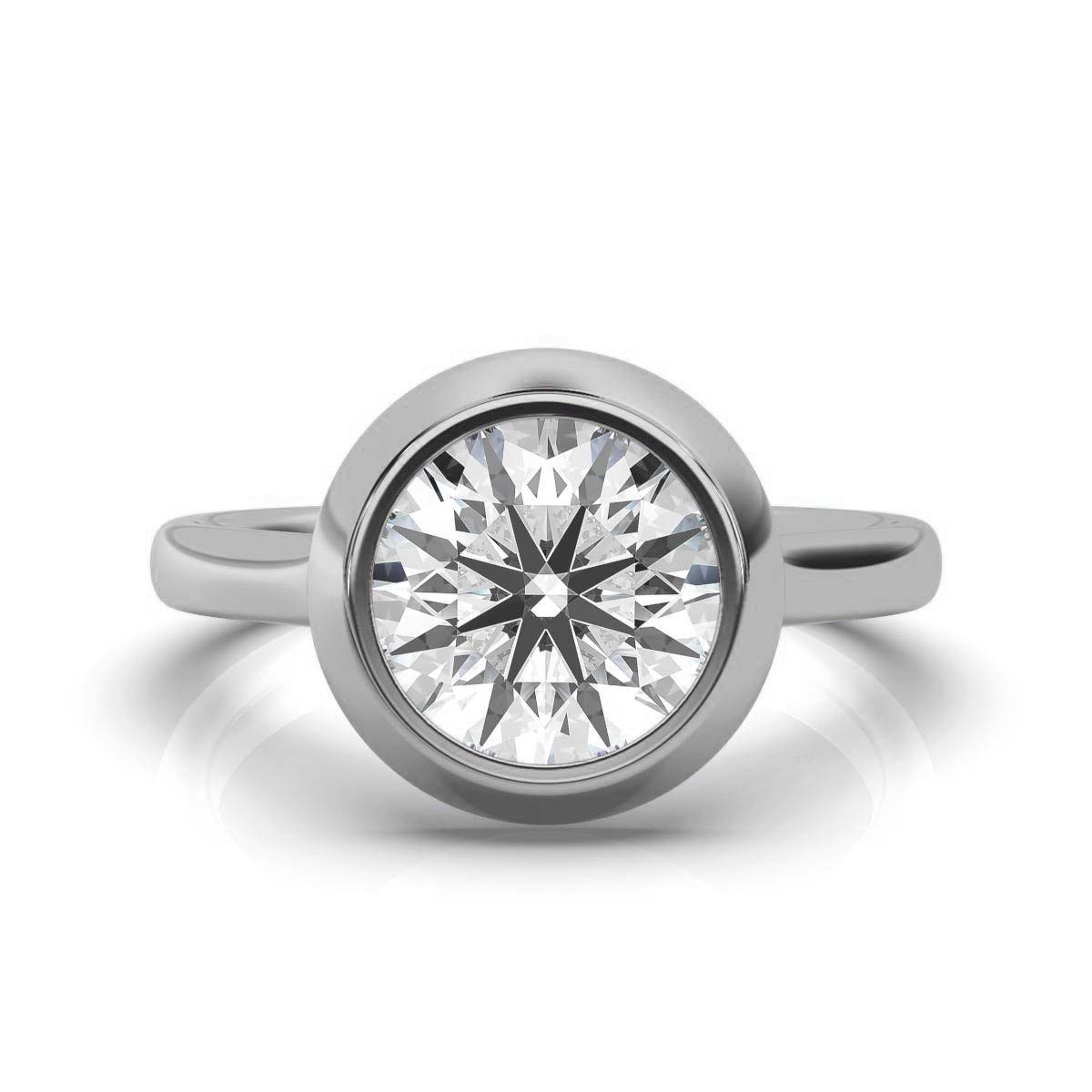 14K White Gold Selena Solitaire Ring 