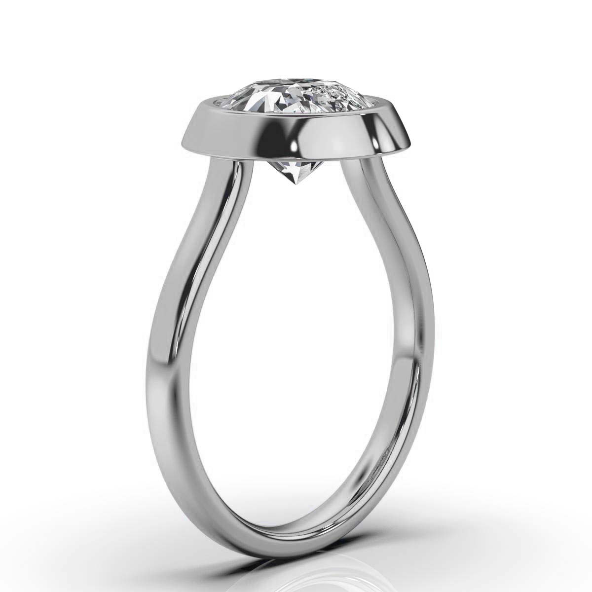 14K White Gold Selena Solitaire Ring 