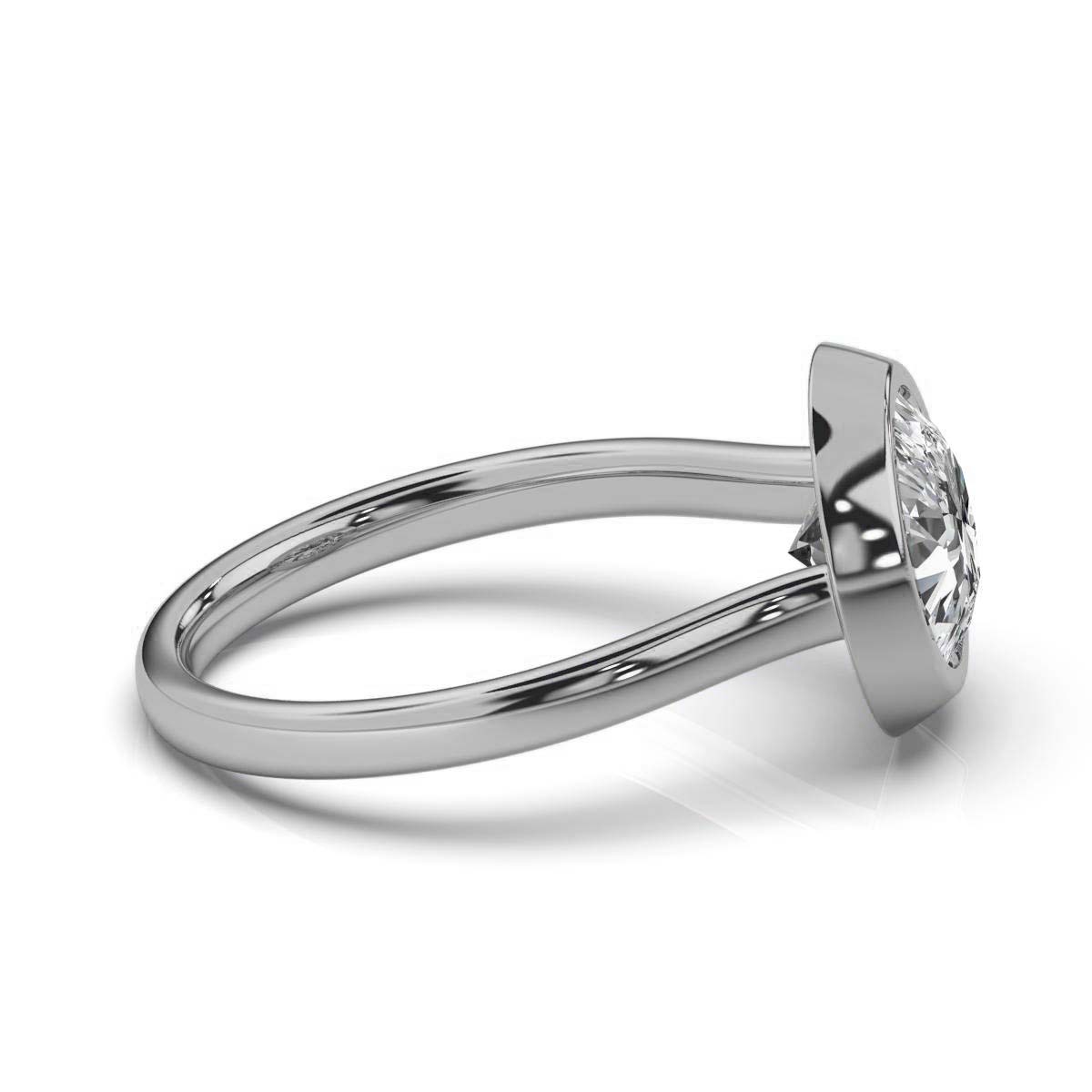 14K White Gold Selena Solitaire Ring 