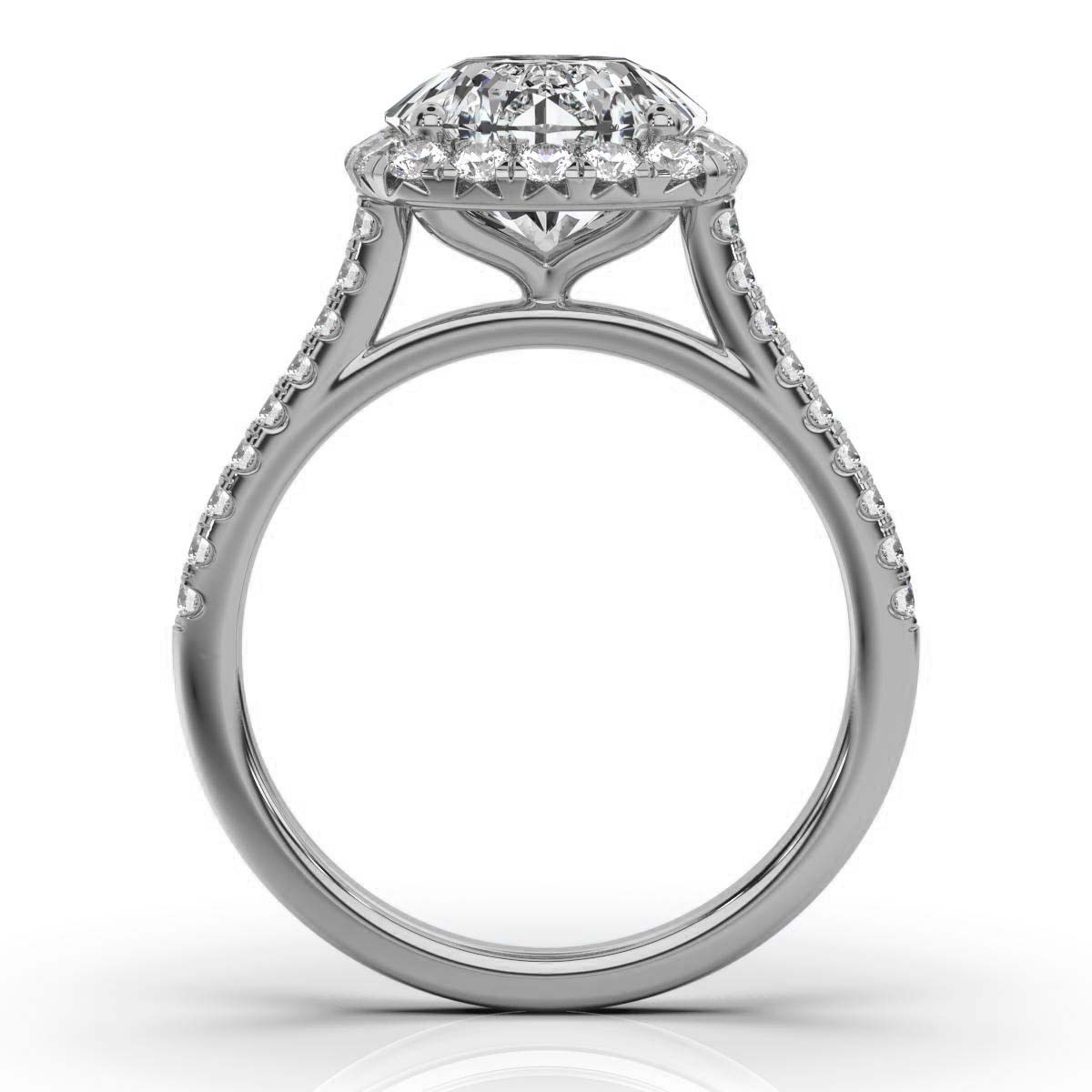 14K White Gold Katherine Halo Lab Grown Diamond Engagement Ring (2/3 ct. tw)