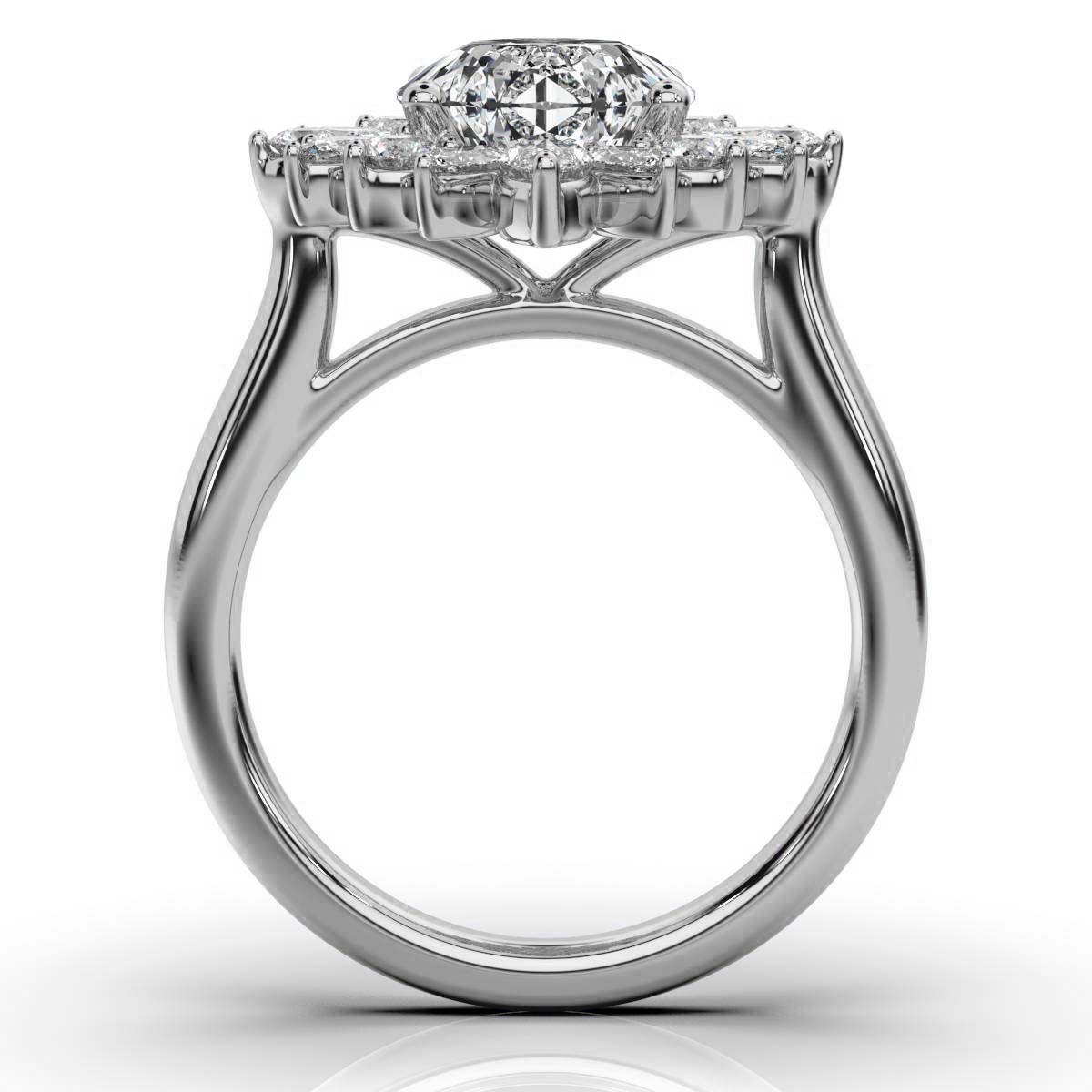 14K White Gold Velora Nature Inspired Lab Grown Diamond Ring (1 2/5 ct. tw)