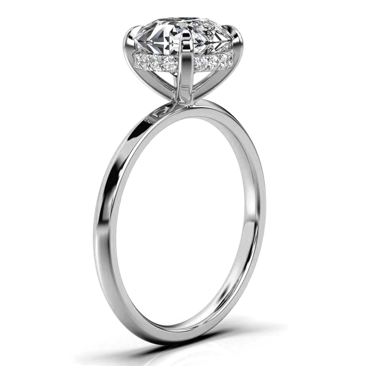 14K White Gold Evangeline Hidden Accents Lab Grown Diamond Ring (1/10 ct. tw)