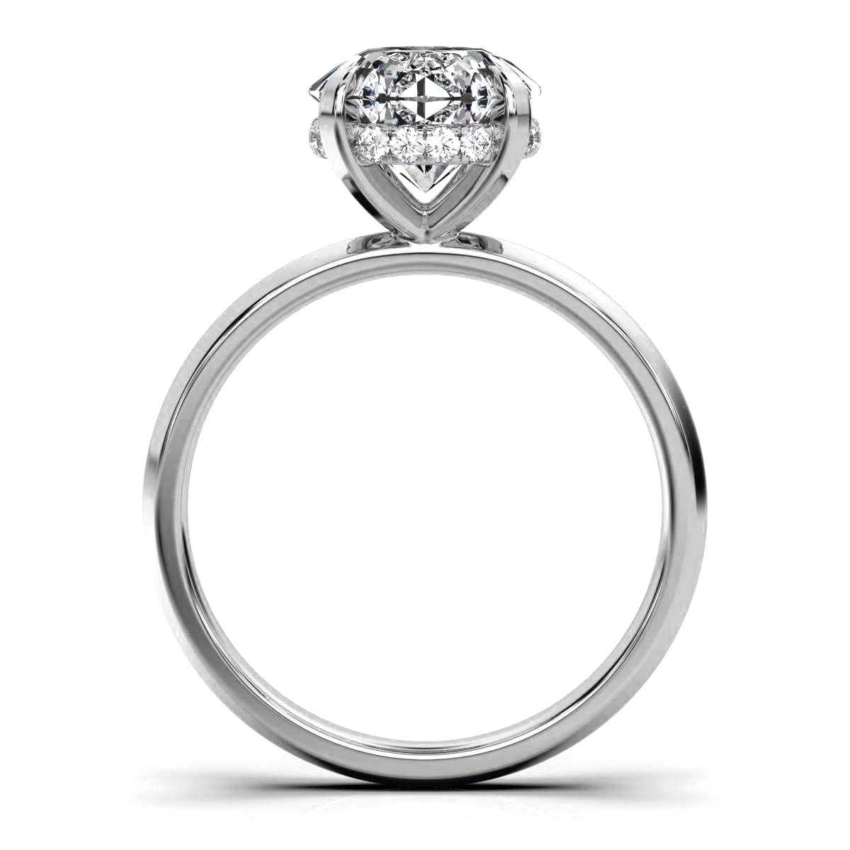 14K White Gold Evangeline Hidden Accents Lab Grown Diamond Ring (1/10 ct. tw)