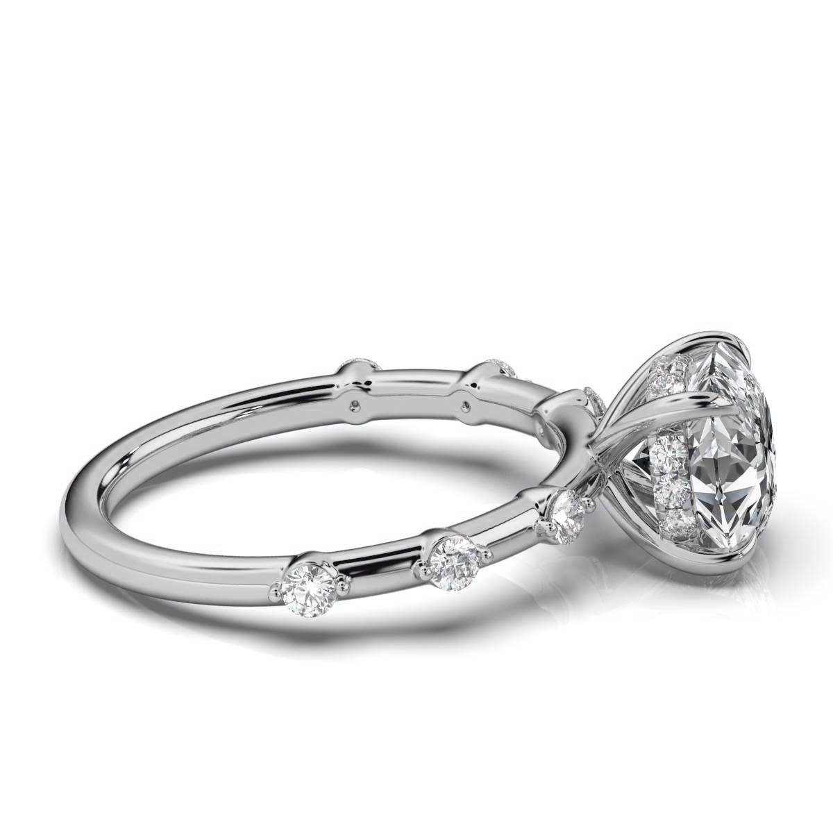 14K White Gold Audree Hidden Accents Lab Grown Diamond Ring (1/4 ct. tw)