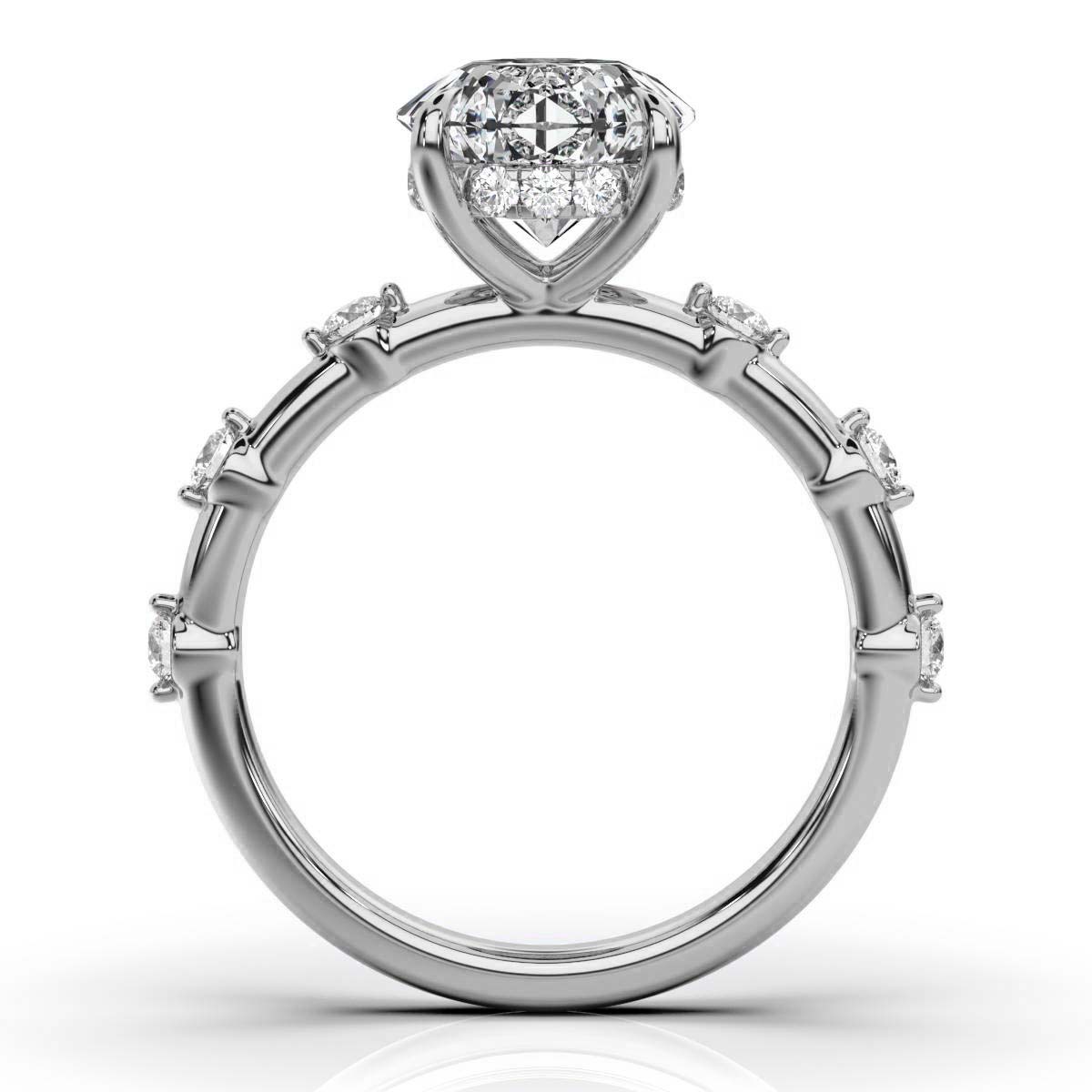 14K White Gold Audree Hidden Accents Lab Grown Diamond Ring (1/4 ct. tw)