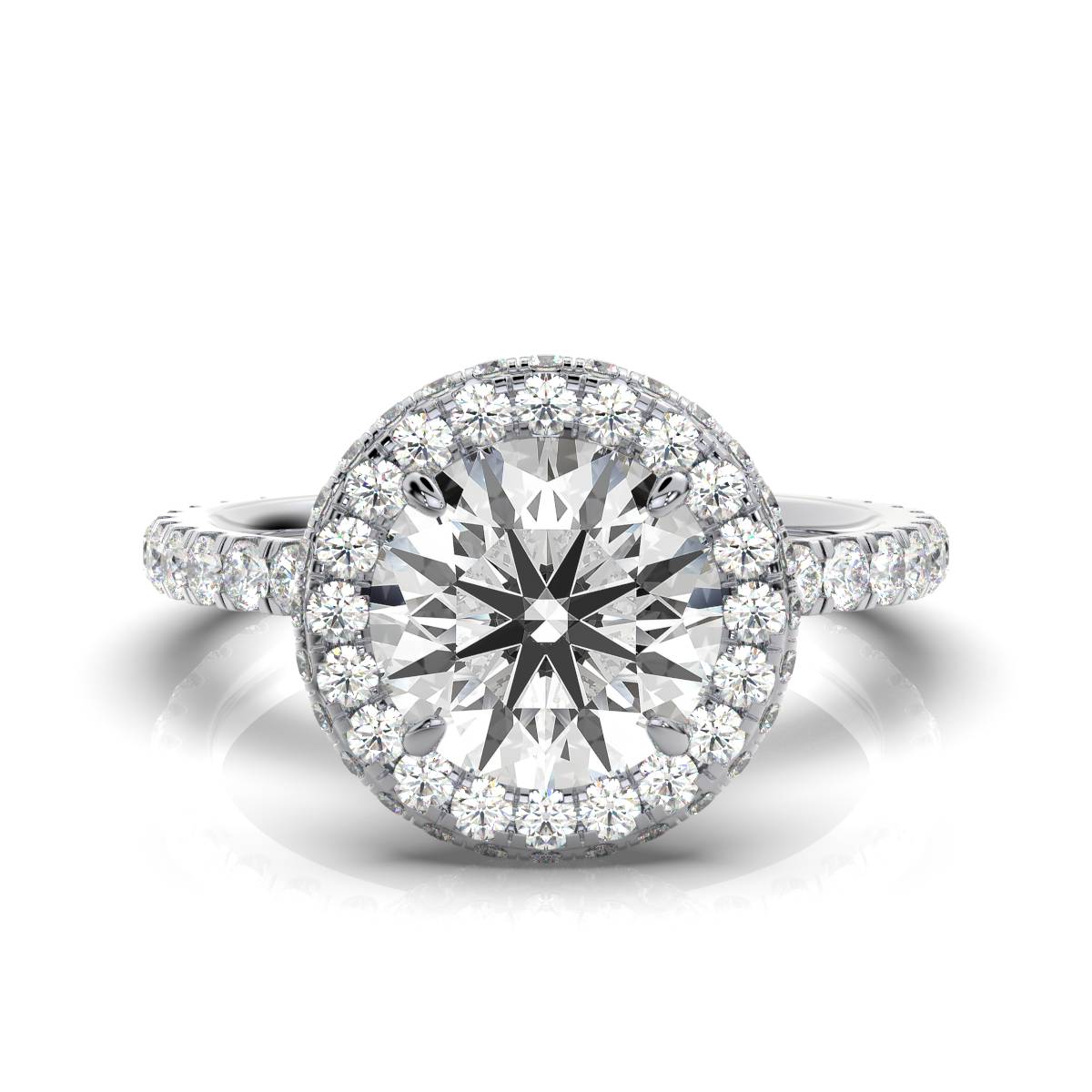 14K White Gold Aji Hidden Accents Lab Diamond Ring (1 3/4 ct. tw)