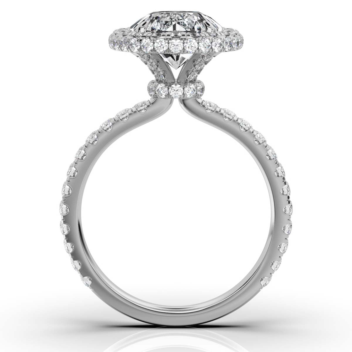 14K White Gold Aji Hidden Accents Lab Diamond Ring (1 3/4 ct. tw)