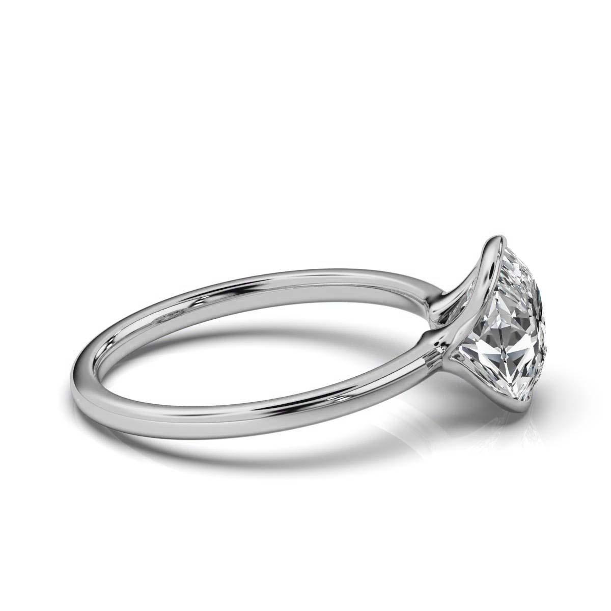 14K White Gold Zyra Solitaire Engagement Ring 