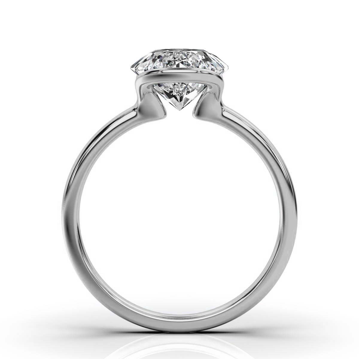 14K White Gold Zyra Solitaire Engagement Ring 