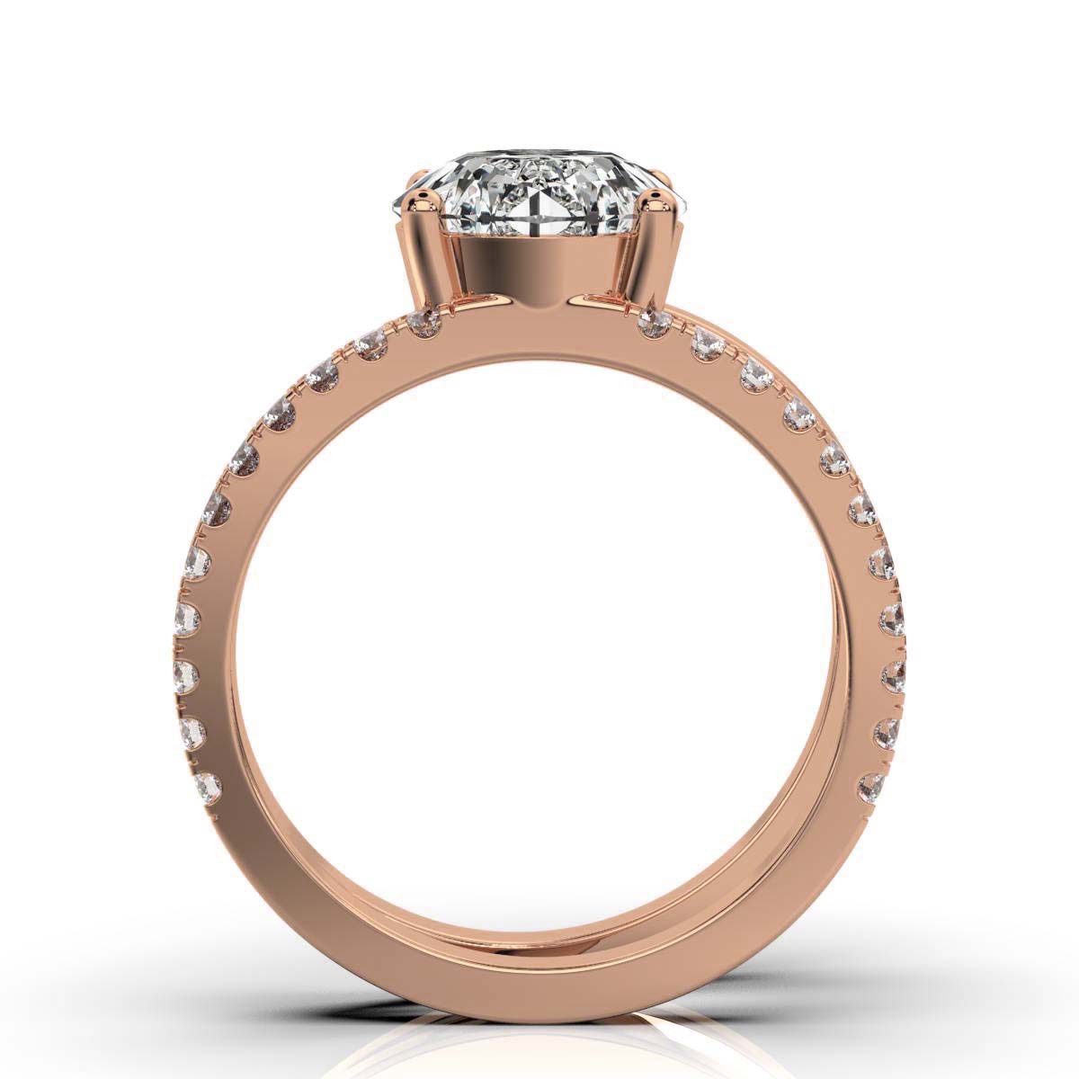 14K Rose Gold Darlene Split Shank Lab Grown Diamond Ring (1/5 ct. tw)