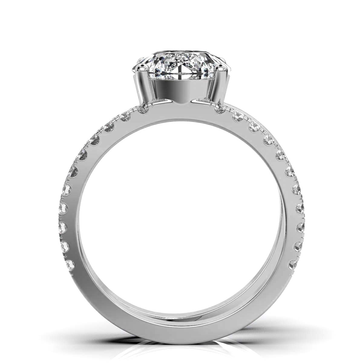 14K White Gold Darlene Split Shank Lab Grown Diamond Ring (1/5 ct. tw)