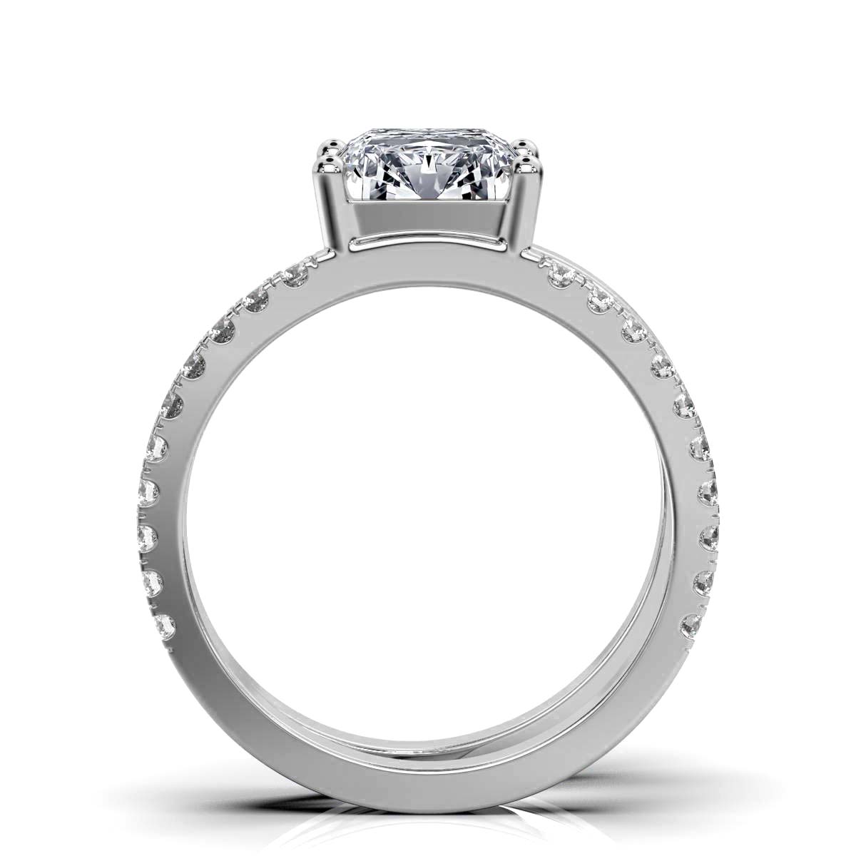 14K White Gold Darlene Split Shank Lab Grown Diamond Ring (1/5 ct. tw)