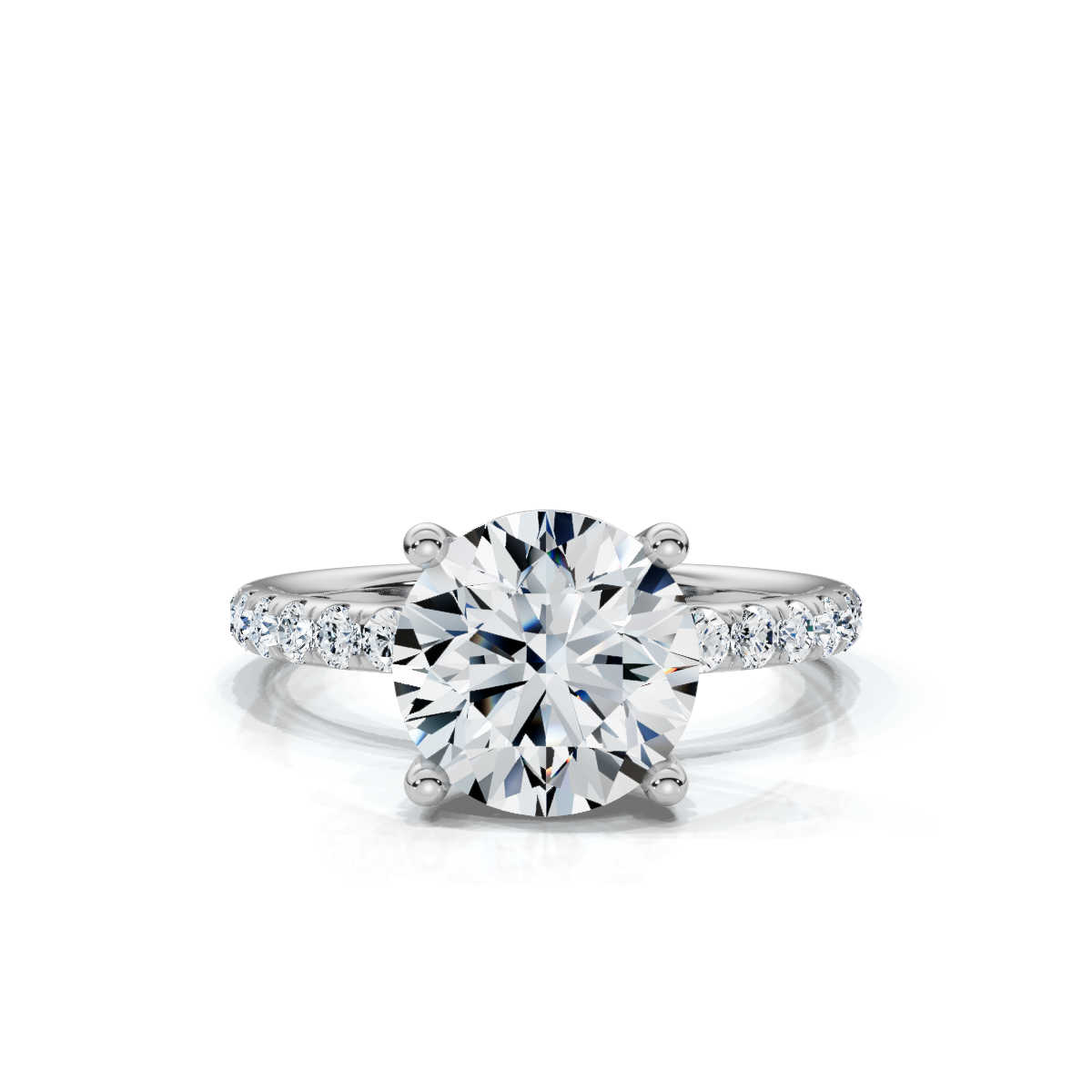 14K White Gold Anya Accents Lab Grown Diamond Engagement Ring (1/4 ct. tw)