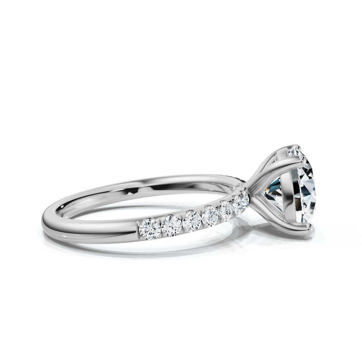 14K White Gold Anya Accents Lab Grown Diamond Engagement Ring (1/4 ct. tw)
