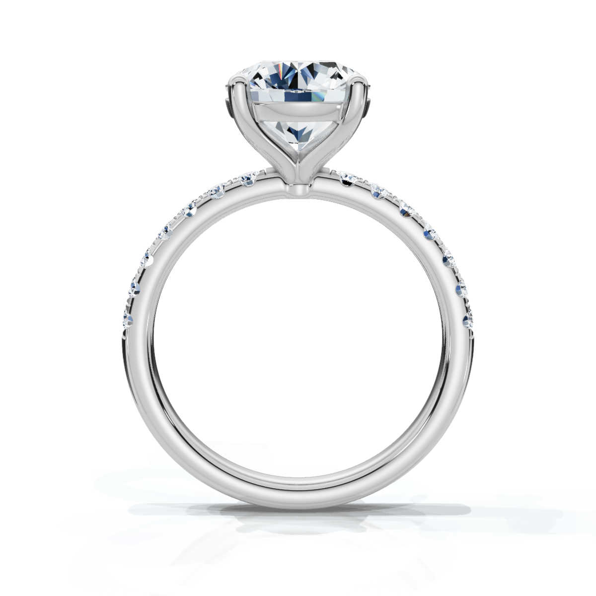 14K White Gold Anya Accents Lab Grown Diamond Engagement Ring (1/4 ct. tw)