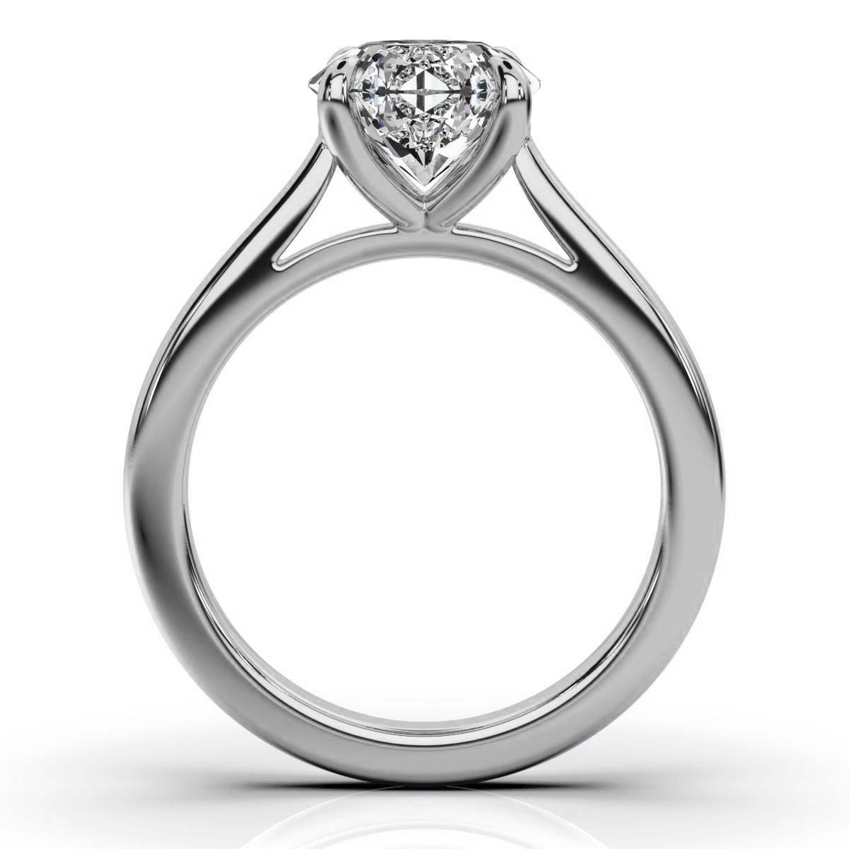 14K White Gold Riley Solitaire Engagement Ring 