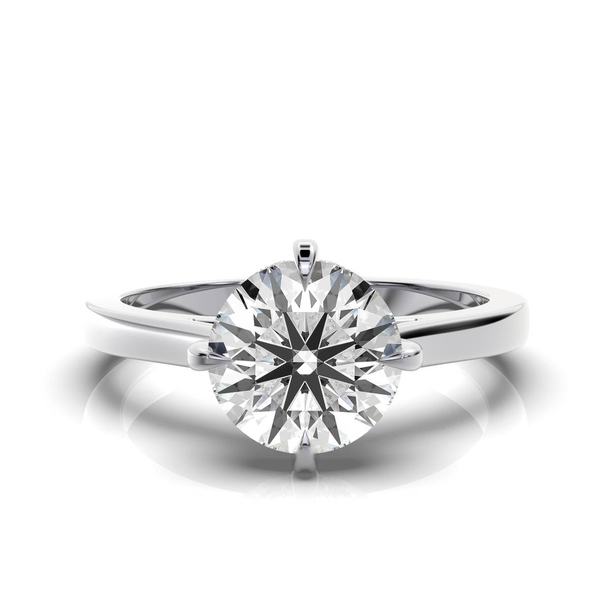 14K White Gold Renati Hidden Accents Lab Grown Diamond Ring (1/10 ct. tw)