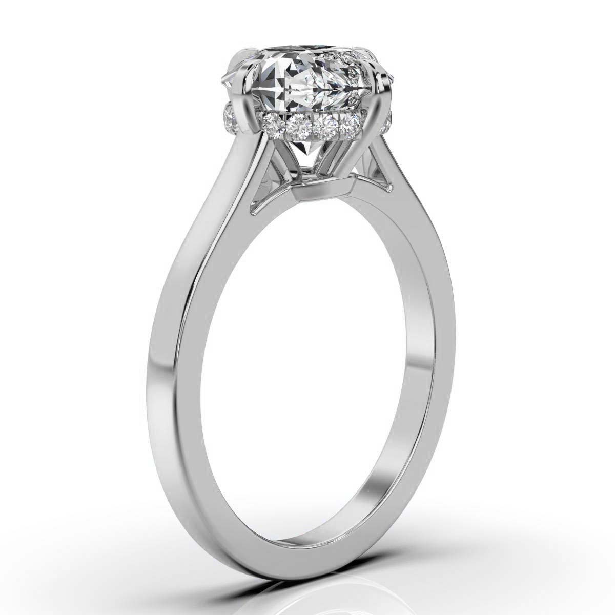 14K White Gold Renati Hidden Accents Lab Grown Diamond Ring (1/10 ct. tw)