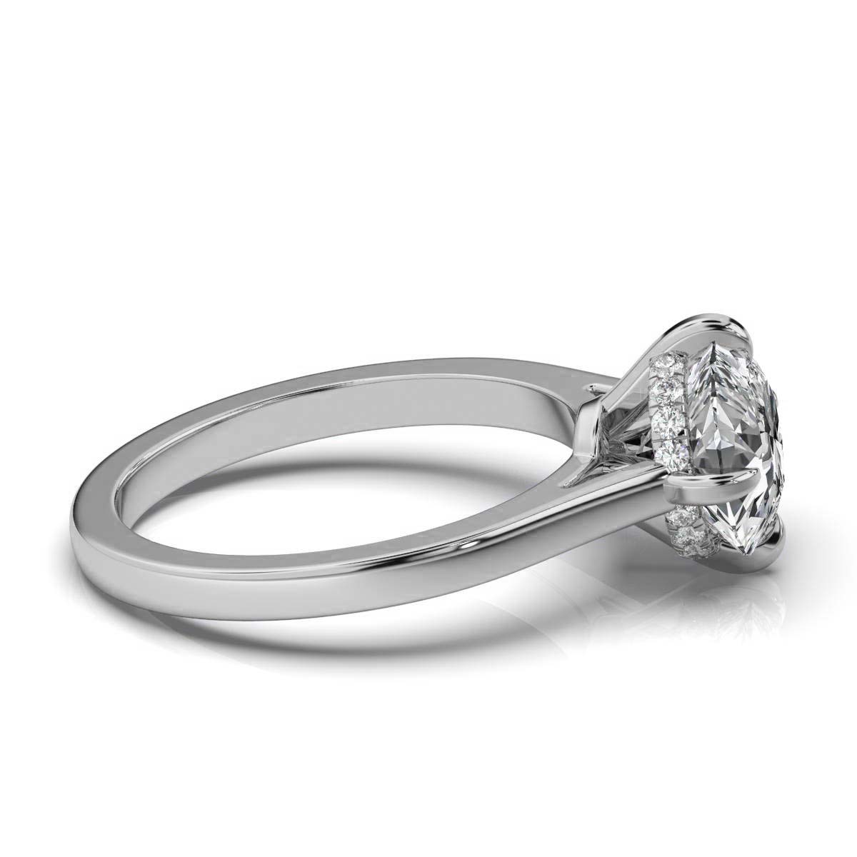 14K White Gold Renati Hidden Accents Lab Grown Diamond Ring (1/10 ct. tw)
