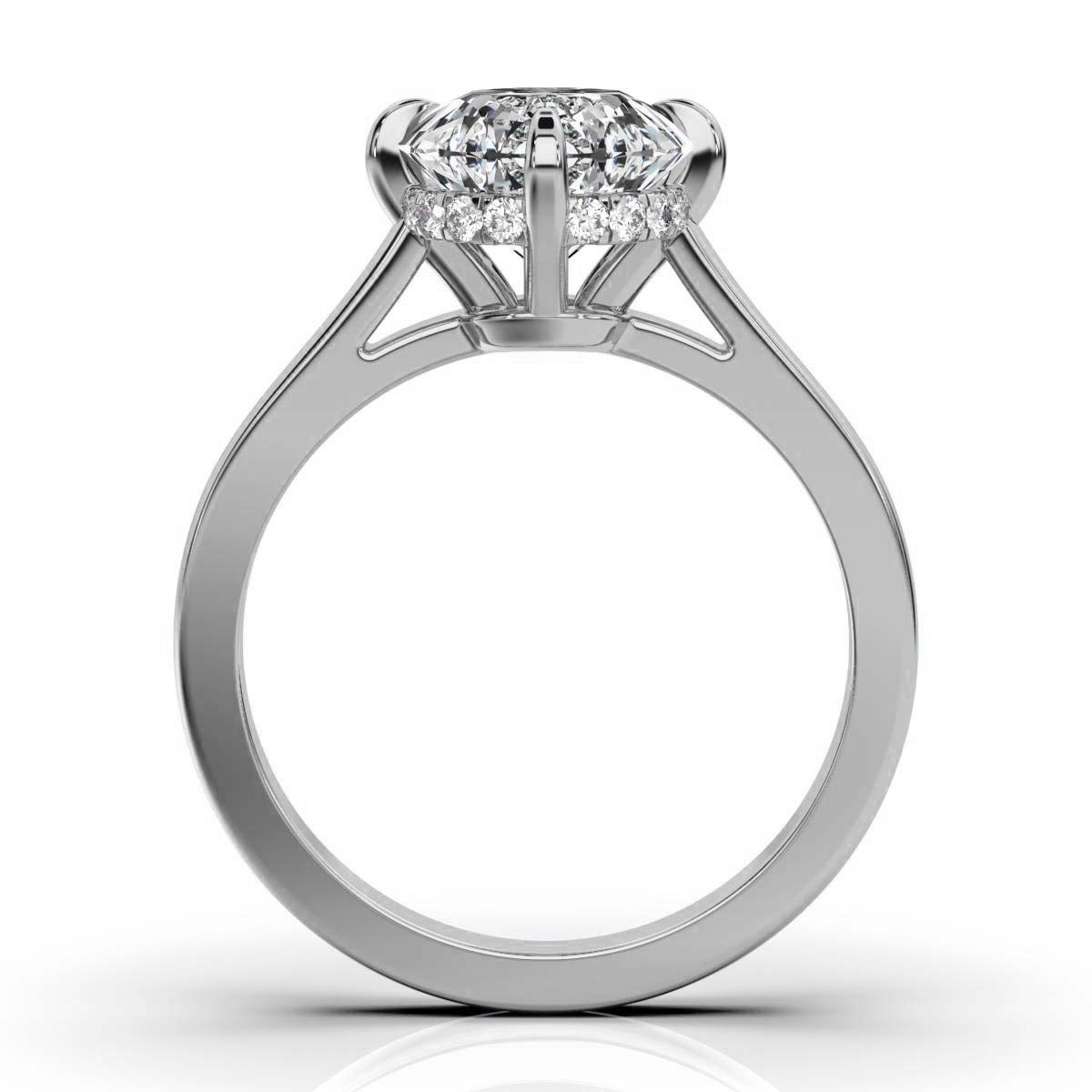 14K White Gold Renati Hidden Accents Lab Grown Diamond Ring (1/10 ct. tw)