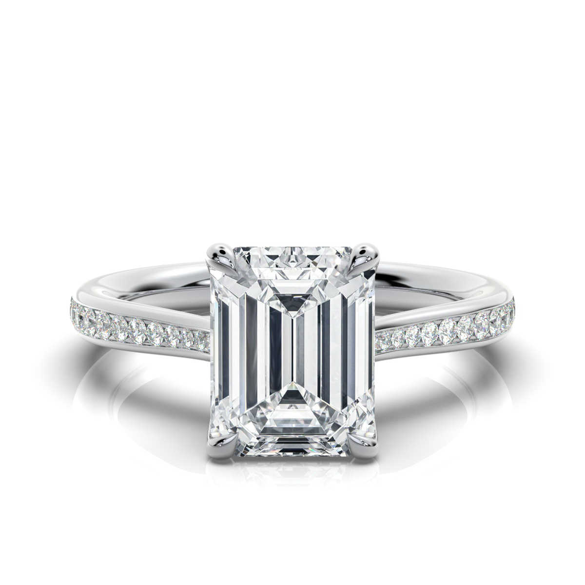 14K White Gold Aviv Hidden Accent Lab Grown Diamond Ring (1/5 ct. tw)