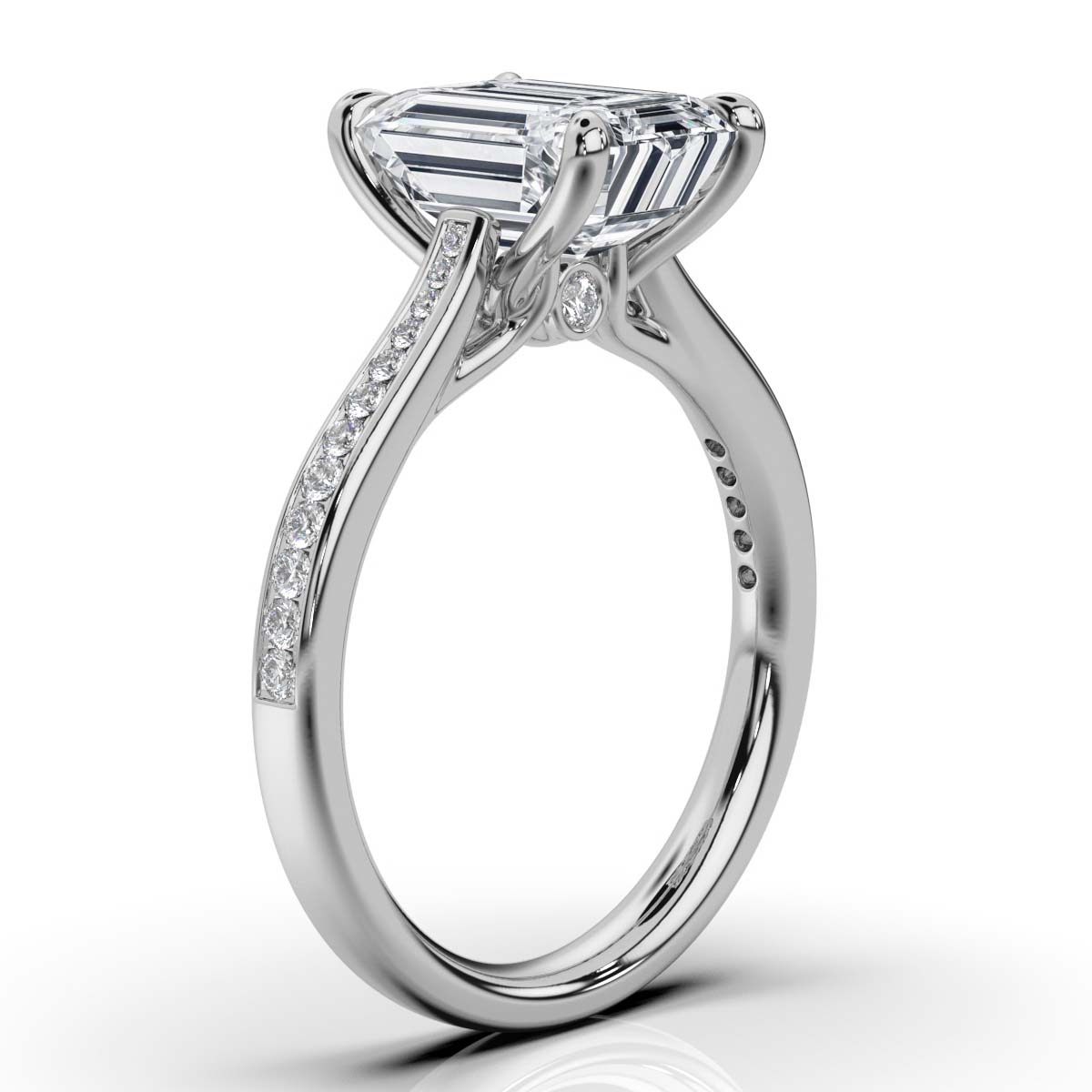 14K White Gold Aviv Hidden Accent Lab Grown Diamond Ring (1/5 ct. tw)