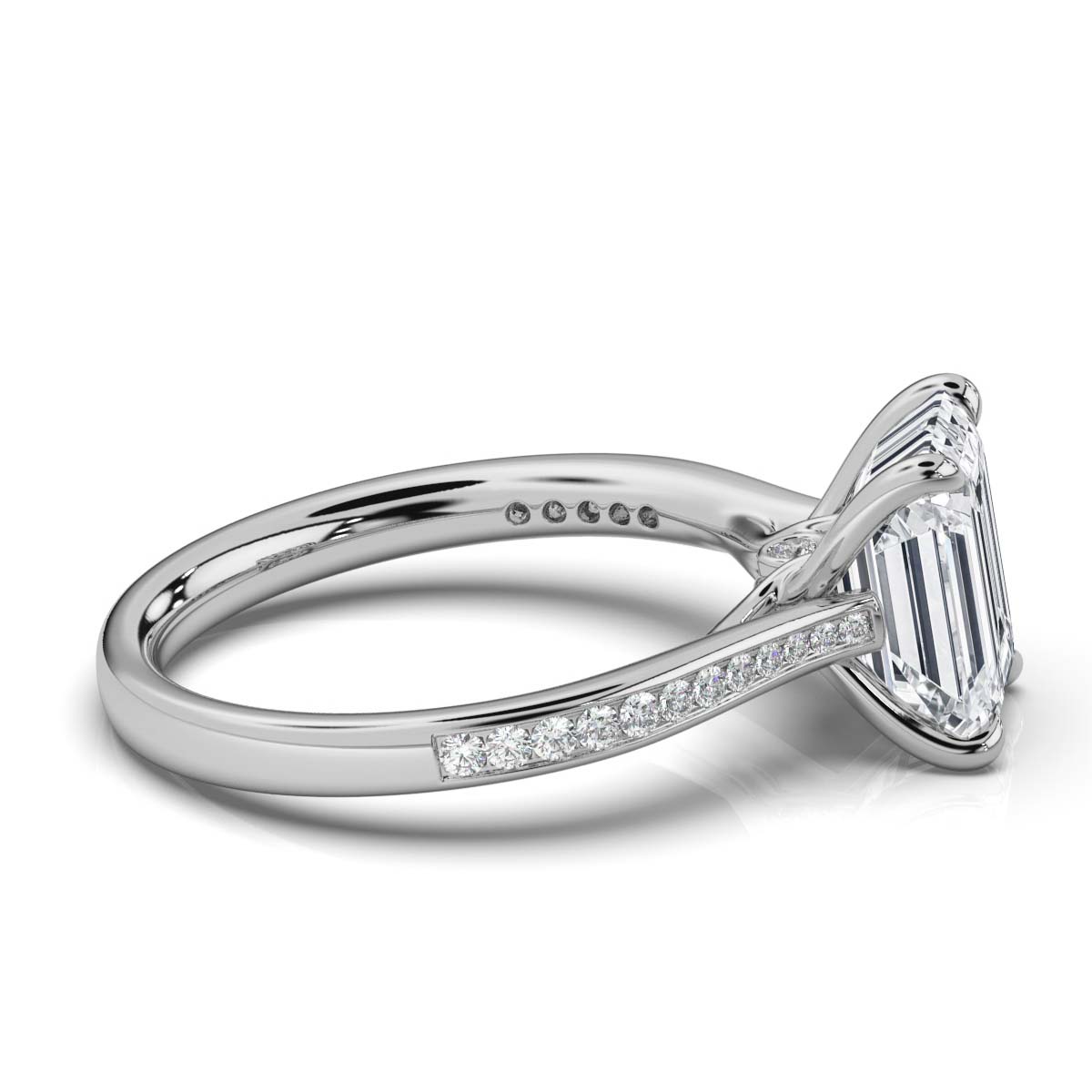 14K White Gold Aviv Hidden Accent Lab Grown Diamond Ring (1/5 ct. tw)