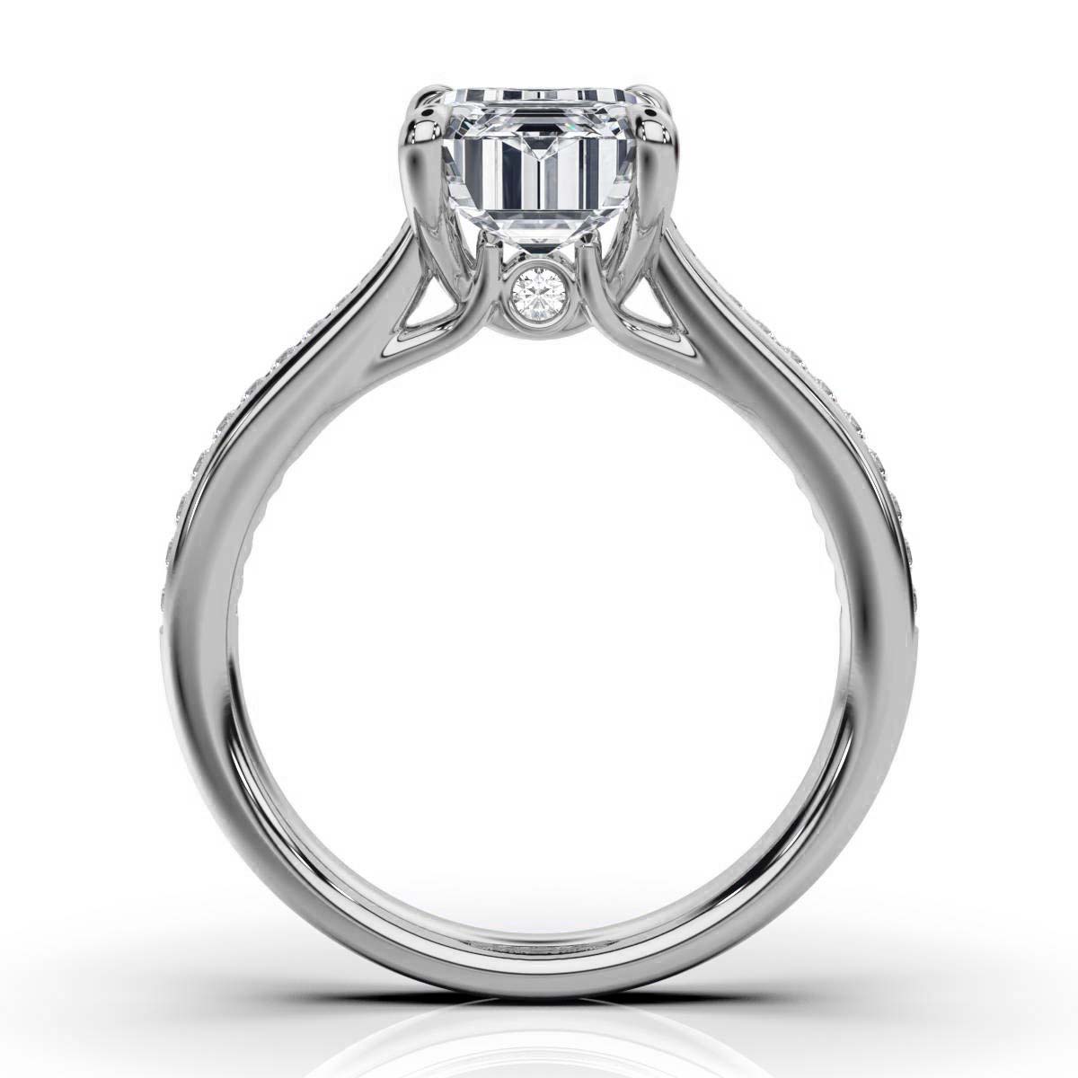 14K White Gold Aviv Hidden Accent Lab Grown Diamond Ring (1/5 ct. tw)