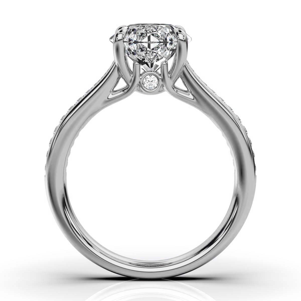 14K White Gold Aviv Hidden Accent Lab Grown Diamond Ring (1/5 ct. tw)