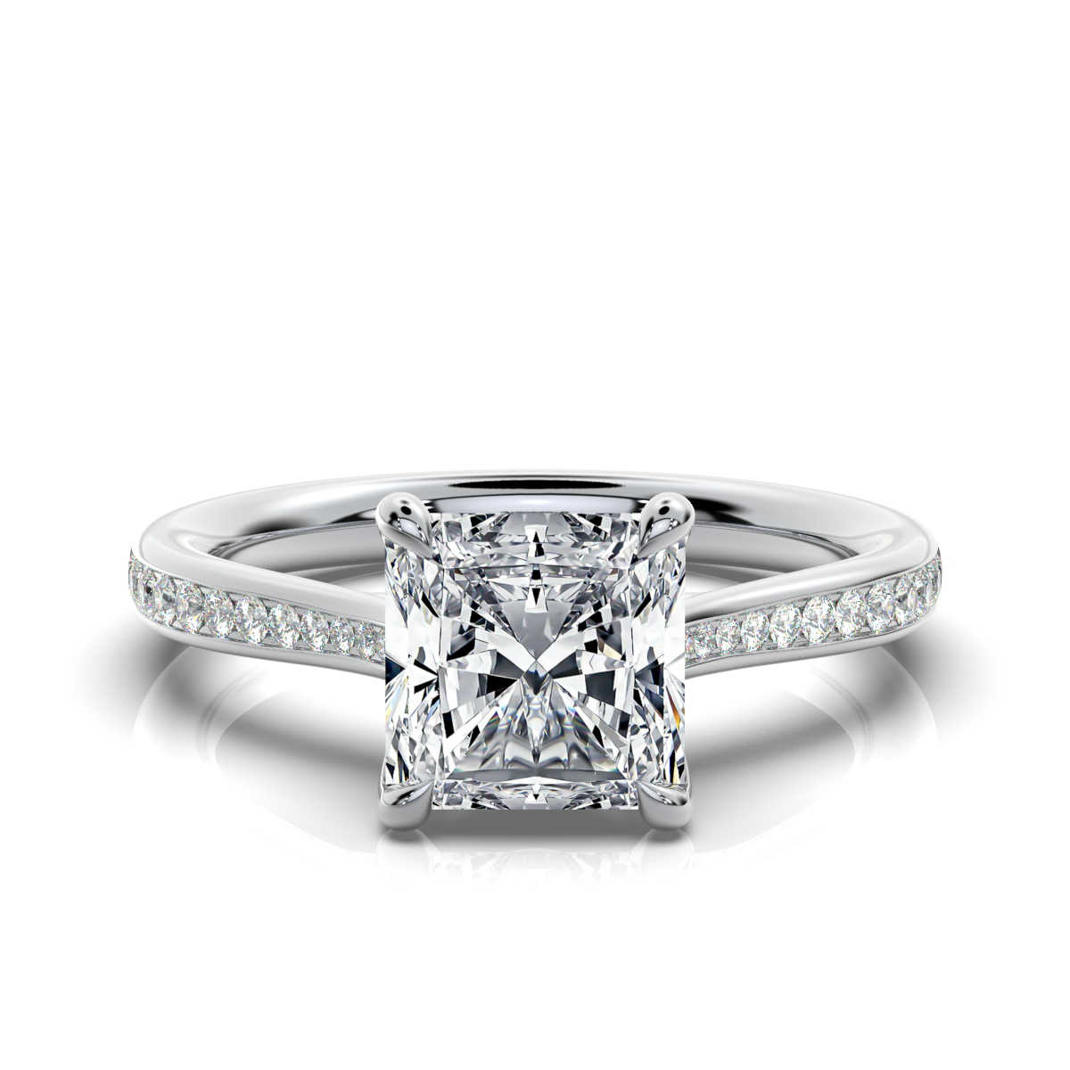14K White Gold Aviv Hidden Accent Lab Grown Diamond Ring (1/5 ct. tw)