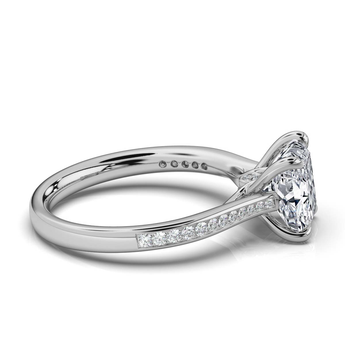 14K White Gold Aviv Hidden Accent Lab Grown Diamond Ring (1/5 ct. tw)