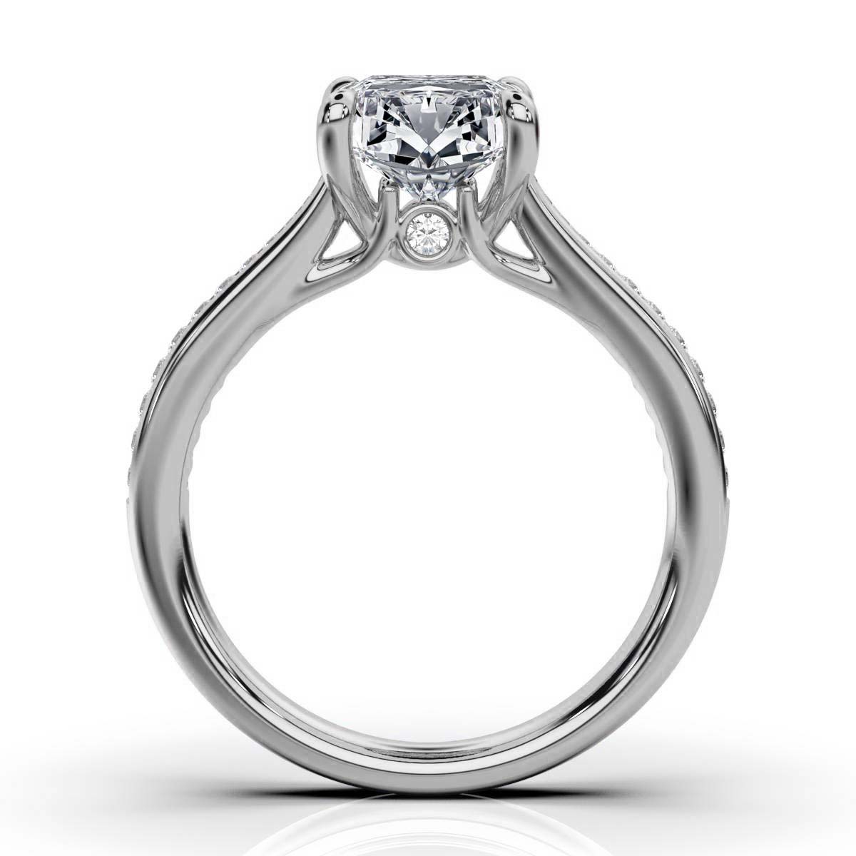 14K White Gold Aviv Hidden Accent Lab Grown Diamond Ring (1/5 ct. tw)